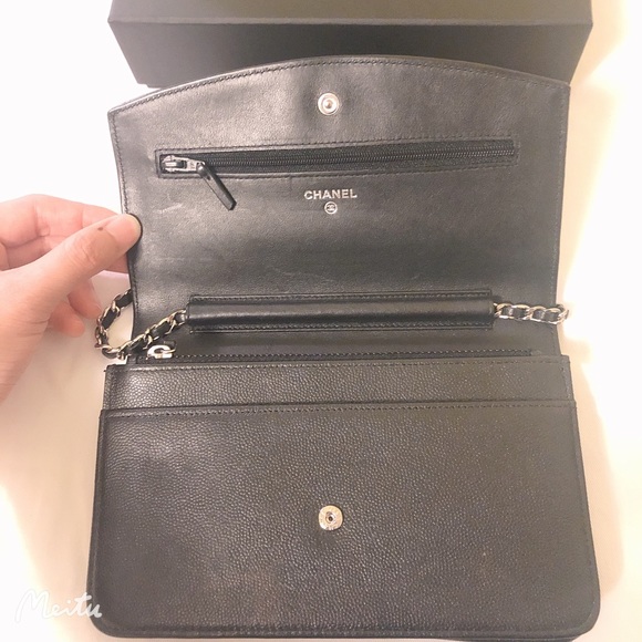 Chanel Black Sevruga Wallet on Chain Caviar - Picture 6 of 16